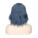 Topcosplay Women's Short Bob Wig - Curly Blue Synthetic Ponytail - Perfect for Halloween & Costume Parties - Buy Online on GoSupps.com