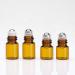25Pcs Mini Amber Glass Essential Oil Roller Bottles - 1ml - Metal Ball - Empty Roll On Perfume Sample Vials - Aromatherapy Lip Balm Cream - Black Cap - Buy Online on GoSupps.com