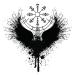 Dopetattoo 6 Sheets Temporary Tattoo Helm of Awe Viking Symbol Viking Fake Tattoos Norse Wing Tattoos Neck Chest for Women Men Adults(No more Sticky) 3.7x3.7 5