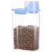 Pet Food Storage Container with Measuring Cup, Pour Spout and Seal Buckles Food Dispenser for Dogs Cats Blue
