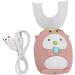 Kids Electric U-Shaped Silicone Toothbrush - Rechargeable Sonic Toothbrush, Cartoon Design, IPX7 Waterproof (Pink, 2-6 Years) - Buy Online on GoSupps.com