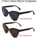 Hyyiyun Bifocal Reading Sunglasses for Women Cateye Designer Fashion UV Protection 2 Pairs - 1 Brown Tortoise + 1 Black&Yellow 3.0x - Buy Online on GoSupps.com