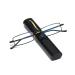 Hubeye portable metal reading glasses flexible light vision feather hinge classic unisex reading help glasses with etui 1.50 black 1.5 dioptria