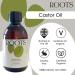 Roots Organic Castor Oil - Vegan, Cruelty-Free, Rich in Essential Fatty Acids | Anti-inflammatory, Skin & Hair Nourishment - Buy Online on GoSupps.com
