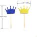 Royal Blue Prince Crown Glitter Gold Cupcake Toppers Picks for Wedding Birthday Baby Shower Boys' Party Decorations 40 PC Royal Blue Gold - Buy Online on GoSupps.com