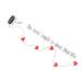 Handmade Streamline Hair Extensions Set with Love Heart Bead - Set of 3 Hair Clip Pins for Women - Buy Online on GoSupps.com