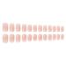YOXIER Long-lasting Nail Art Stickers 1 Set Waterproof Gel Fake Nails Diy Kit with Glue File Press-on Full Cover French Tips Artificial Accessories for Women C