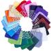 Beelooom 18Pc Men and Women Multifunctional Scarf Printed Headscarf Handkerchief Turban Hair Band Dust Mask (Random Color) - Buy Online on GoSupps.com