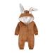 Kids Tales Newborn Baby Winter Warm Outfits Cute Rabbit Ear Hooded Zipper Romper 9-12 Months Thick Fleece 02