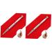 Healeved 2 piece Massage pencil full body massage device Face massager Manual massage tools brass massage tab ear body point probe pencil massage shiatsu stick triggerpunkt silverx2st 12x1.1cmx2Pcs