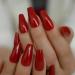 24-Piece Long Coffin Bellarine Tapered Full Coverage Glossy False Nails in Red - Perfect for Women and Girls - Buy Online on GoSupps.com