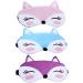 HappyDaily Beautiful and Comfortable Sleep Masks - Set of 3 (Cute Fox - Pink/Blue/Purple) 3 Cute Fox - Pink/Blue/Purple