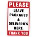 VILLFUL Leaving Here Sticker Wall Decoration Leave Packages Here Sign Warning Sign Wall Sticker Household Here Sign Wall Sticker Pvc Stickers Signage