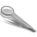 Tweezers with a magnifying glass point made of stainless steel