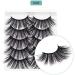 Lanlousy 5 Pairs 25mm Eyelashes Eyelashes Lashes Natural Dramatic Volume Eyelashes Extension False Eyelashes 5D95 Black 5D95 - Buy Online on GoSupps.com
