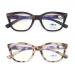 Cat Eye Reading Glasses Ladies Fashion Readers with Blue Light Blocking for Women 2 Pairs +1.25 Milky Black Tortoise+milky Brown Tortoise 1.25 X