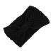 Winter Knitted Headband Women Knit Headbands Crochet Braided Headband Elastic Head Wraps Cable Thick Headband Ear Warmer Hair Accessories for Women Girls(Black)