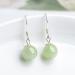 Earrings Drop Earrings Vintage Sterling Silver Jade Drop Earrings for Women Genuine Natural Round Green Jadeite Dangle Earring Chinese Healing Stone Jewelry - Buy Online on GoSupps.com