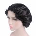 Women Satin Sleeping Hat Elastic Silk Shower Hat Hair Bonnet Cap Bath Head Cover Lady Night Hair Cap Shower Caps(black)