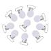 Aestm 10 Pieces Pacifier Clips Pacifier Suspender Clips Holder Round Suspender Braces for DIY Making Leather Crafts (White)