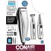 ConairMAN 3-in-1 Chrome Hair Clipper Set - 25-Piece Kit with Detail Trimmer & Nose/Ear Trimmer for Perfect Grooming - Buy Online on GoSupps.com