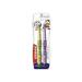 2 junior toothbrushes 6-12 years Green / Blue