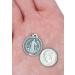 St. Benedict Medal Pendant Pack of 10 - 3/4 Inch Round Silver Oxidized Medals - Catholic Jewelry, Made in Italy - Buy Online on GoSupps.com