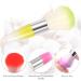 Nail Powder Brush Set - 4 Pcs Nail Dust Cleaner Brushes for UV Gel & Acrylic Nails | Nail Art Essentials in Red Pink Purple & Green - Buy Online on GoSupps.com
