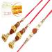 Ghasitaram Gifts Rakhis Online - Rakhi for Brother- The Gratitude pl5602 Bhaiya Bhabhi Rakhi with 400 GMS of Besan Barfi Rakhi Set with 400 gms of Besan Barfi