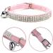 Buy Chukchi Cat Collar - Soft Velvet Adjustable Pink Glittering Stones & Bells - 27.9 cm for Small Dogs & Cats (2 Pieces) - Buy Online on GoSupps.com