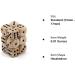 Chessex Marble Ivory with Black d6 Dice Set - 16mm Six Sided Die (12) Block - 1-Pack - Buy Online on GoSupps.com