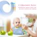 Vicloon Silicone Baby Bib 2PCS - Waterproof, Adjustable with Food Catcher Pocket - Blue-Green Unisex Toddler Bibs - Buy Online on GoSupps.com