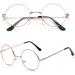 Shop Trixes Round Glasses | Beatles Retro Sixties Style Clear Glasses - Perfect for Cosplay Parties & Vintage Fashion - Classic Vintage Rose Gold - Buy Online on GoSupps.com