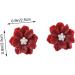 CALLARON 1pair Earrings Symmetrical Ear Rings Resin Ear Rings The Flowers White Miss Medium Red - Buy Online on GoSupps.com