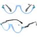 Koosufa Anti Blue Light Half-Frame Reading Glasses with Diamonds - Stylish & Comfortable for Men & Women - Anti-Fatigue & Blow Light Filter - Buy Online on GoSupps.com