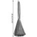 Stainless Steel Wire Pot Brush Pot Scrubber Brush with Long Handle Dishwashing Brush Household Cleaning Tool for Kitchen - Buy Online on GoSupps.com