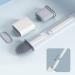 Toilet Bowl Brush and Holder Set Non-Slip Long Plastic Handle Bendable Bowl Brush Head Wall Mounted Deep Cleaning Toilet Corner Cleaner Brush Without Drilling White - Buy Online on GoSupps.com