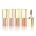 4 Colors Mini Face Concealer Full Coverage Liquid Concealer Waterproof Smooth Matte Creamy Concealer Foundation Base Suit for All Skin Facial Eye Dark Circles Spot Makeup