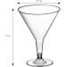 DecorRack 24 Martini Cocktail Glasses - Plastic Party Champagne Cups for Outdoor Events - Stackable Stemmed, Reusable, Disposable - Pack of 24 - Buy Online on GoSupps.com