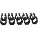 JKJF Billiards Snooker Cue Holder Clips - 12 Pcs Black Fishing Pole Rod Rack Clip for Pool Cue & Fishing Rod Storage - Buy Online on GoSupps.com
