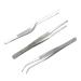 FRUTA 3-Piece Tongs Tweezers  6.3 inches Cooking Tweezers Precision Tongs for Cooking Culinary and Medical Beauty  Stainless Steel Precision Tweezers Set