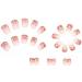 JUSTOTRY 24 Pcs Gradient Pink Floral Square Short False Nails with Nail Glue - Trendy Daisy Pattern Squoval Fake Nails for Women - Buy Online on GoSupps.com
