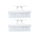 Superio Nail Brush Cleaner with Handle -(2 Pack) Durable Brush Scrubber To Clean Toes Fingernails Hand Scrubber All Surface Cleaning White Heavy Duty Scrub Brush Stiff Bristles Easy To Hold