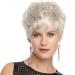 Elegant Golden Women's Wig | Short Curly Fluffy Fashion Hair | Unique Partially Split Ponytail - Buy Online on GoSupps.com