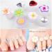 J Shop 8PCS Toe Silicone Separator Nail Art DIY Tool Pedicure Flower Water Drop Crystal Diamond Pearl Separator Tools for Foot Care (Water droplets) - Buy Online on GoSupps.com