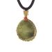 Raw Moldavite Crystal 14K Gold Plated Necklace Rough Czech Meteorite Tektite Crystal Birthstone Necklace Irregular Shape