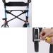 Elderly Walker Aluminum Alloy Walking Armrest Frame with Wheels with Pedals Height Adjustable with Shopping Bag Maximum Load 136kg Blue Compact Interesting - Buy Online on GoSupps.com