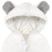 Haokaini Newborn Bear Warmer Snowsuit | Cotton Fleece Hooded Romper for Baby Girls Boys | 9-12 Months | White - Buy Online on GoSupps.com