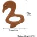 Wendysun 2pcs Cartoon Wood Teether - Natural Animal Swan Shape Baby Teething Toy - Buy Online on GoSupps.com