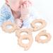 Set of 5 Natural Beech Wood Hedgehog Teething - Safe and Soothing for Baby Gums - Perfect for Teething Necklace or Bracelet - Buy Online on GoSupps.com